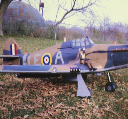 Miniaturized replica of W.W.1 and W.W.II aircraft