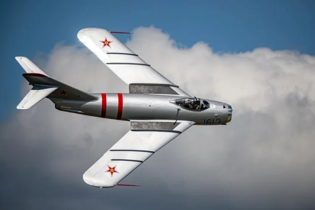 ✈️ Focus sur un avion vedette – Le MiG-17

Saviez-vous que le MiG-17 a été l’un des chasseurs les plus emblématiques de la guerre froide ? Conçu en Union soviétique dans les années 1950, cet avion était réputé pour sa vitesse et sa maniabilité, et il a marqué l’histoire de l’aviation militaire.

🔥 À AERO 2025, le MiG-17 a littéralement fait vibrer le ciel de Gatineau avec ses manœuvres spectaculaires et son rugissement unique. Un moment fort qui a impressionné petits et grands !

👉 Et vous, étiez-vous présents pour admirer son passage ?

Partagez vos photos et souvenirs dans les commentaires 📸

📸@Scott Thiel 

#AERO2025 #MiG17 #Aviation #Airshow #histoireaéronautique 

✈️ Spotlight on a Legendary Aircraft – The MiG-17

The MiG-17 was one of the most iconic fighter jets of the Cold War. Designed in the Soviet Union in the 1950s, this aircraft was renowned for its speed and maneuverability, leaving a lasting mark on aviation history.

🔥 At AERO 2025, the MiG-17 shook the skies over Gatineau with its spectacular maneuvers and unmistakable roar. A highlight that thrilled audiences of all ages!

👉 Were you there to witness its flight?

Share your photos and memories in the comments 📸

📸@Scott Thiel

#AERO2025 #MiG17 #Aviation #Airshow #AviationHistory