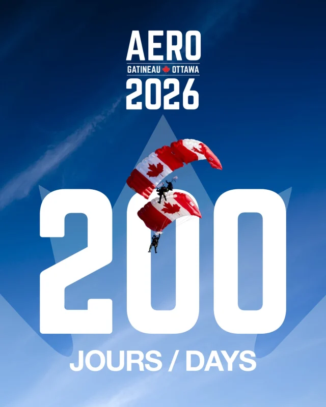Le compte à rebours est officiellement lancé. Il ne reste que 200 jours avant le spectacle Aero-Gatineau Ottawa 2026 !

The countdown is officially on.  Only 200 days until Aero-Gatineau Ottawa 2026 airshow !