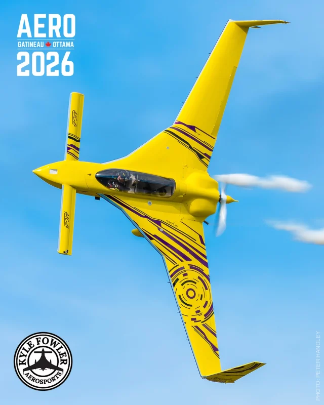 🚀 Annonce de participant 🚀

Préparez-vous à vivre une expérience unique au spectacle aérien Aero Gatineau-Ottawa 2026 avec Kyle Fowler Aerosports ! ✈️

Aux commandes du Berkut Four, un avion unique en son genre inspiré de Bert Rutan et construit en tandem quatre places, Kyle Fowler offre des acrobaties aériennes spectaculaires, des commentaires en temps réel depuis le cockpit et une démonstration inoubliable de cet « avion à l’envers ». Le soir, le Berkut Four se transforme en spectacle narratif avec musique, fumée, pyrotechnie et interaction avec le public !

–

🚀 Performer Announcement 🚀

Prepare for something truly unique at the 2026 Aero Gatineau-Ottawa Airshow with Kyle Fowler Aerosports! ✈️

Flying the one-of-a-kind Berkut Four, a Bert Rutan-inspired tandem four-seat homebuilt, Kyle Fowler delivers thrilling aerobatics, real-time cockpit commentary, and an unforgettable display of this “backwards plane.” By night, watch the Berkut Four transform into a storytelling spectacle with music, smoke, pyrotechnics, and audience interaction!

#aerogatineauottawa2026 #kylefowleraerosports