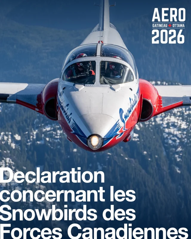 Lisez notre déclaration concernant la récente annonce selon laquelle les Snowbirds des Forces Canadiennes suspendront leurs activités à la suite de la saison 2026.
🔗 https://aerogatineauottawa.com/fr/2026/declaration-daero-gatineau-ottawa-concernant-les-snowbirds-des-forces-canadiennes/
—
Read our statement regarding the recent announcement that the Canadian Forces Snowbirds will pause operations following the 2026 season.
🔗 https://aerogatineauottawa.com/2026/aero-gatineau-ottawa-statement-regarding-the-canadian-forces-snowbirds/