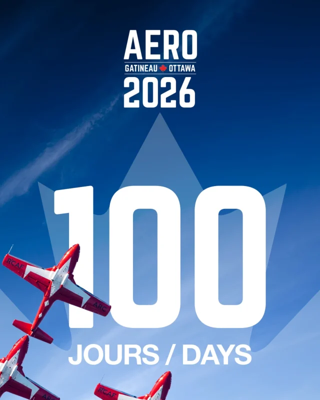 ✈️ Plus que 100 jours avant Aero-Gatineau Ottawa 2026 ! Qui a hâte ? 🙌
—
✈️ We’re just 100 days away from Aero-Gatineau Ottawa 2026! Who’s getting excited? 🙌

#aerogatineauottawa2026