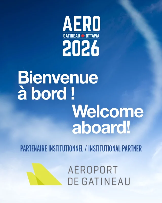 Nous sommes fiers de mettre en valeur ✈️ l’Aéroport de Gatineau ✈️ à titre de commanditaire institutionnel à Aero Gatineau-Ottawa 2026. Son soutien continu contribue au succès de cet événement, et nous sommes ravis de pouvoir compter sur son appui!
—
We’re proud to highlight ✈️ Aéroport de Gatineau ✈️ as one of our Institutional Sponsors for Aero Gatineau-Ottawa 2026. Their continued support helps make this event possible, and we’re grateful to have them on board!

#aerogatineauottawa2026