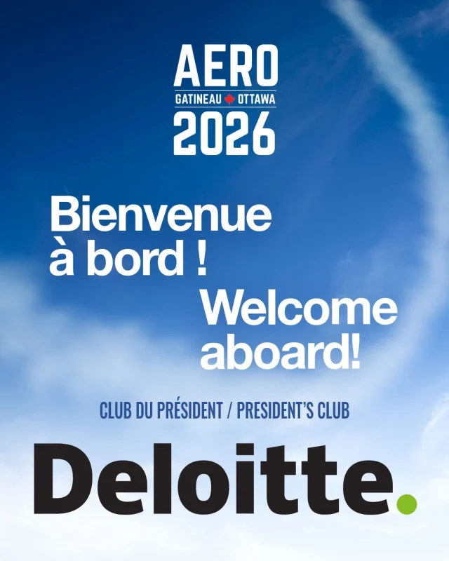 Nous sommes heureux d’accueillir nos Partenaires du Club du Président à Aero Gatineau-Ottawa 2026:
🌐 Deloitte 🚀  General Atomics
—
We’re excited to welcome our President’s Club Partners to Aero Gatineau-Ottawa 2026:
🌐 Deloitte 🚀  General Atomics

#aerogatineauottawa2026