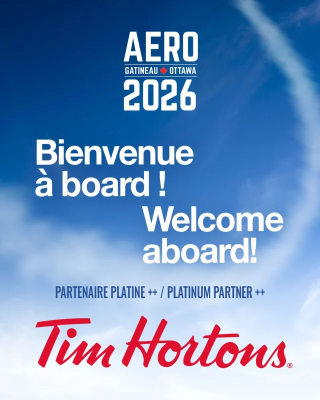 ✈️☕️ L’aviation et le bon café se retrouvent à AERO Gatineau-Ottawa 2026 !
Nous sommes ravis de compter sur @timhortons en tant que Partenaire Platine++ et heureux de les avoir sur place pour vous servir votre café et vos beignes préférés tout au long de la fin de semaine! 🍩☕️
—
✈️☕️ Aviation and great coffee come together at AERO Gatineau-Ottawa 2026!
We’re excited to have @timhortons on board as a Platinum++ Sponsor and thrilled to have them on site serving up your favourite coffee and donuts throughout the weekend! 🍩☕️

https://aerogatineauottawa.com/partners/
#aerogatineauottawa2026