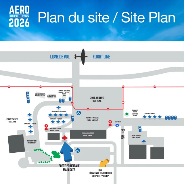 ✈️ AERO Gatineau-Ottawa 2026 — Plan du site!
Vous planifiez votre visite? Voici le plan officiel du site pour vous aider à vous orienter et à profiter pleinement de votre expérience. 
—
✈️ AERO Gatineau-Ottawa 2026 — Site Plan!
Planning your visit? Here’s the official site plan to help you navigate the event, find your way around, and make the most of your experience.

#aerogatineauottawa2026